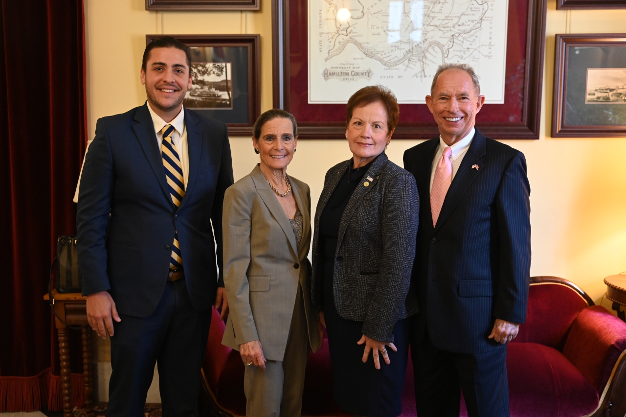 Pictured from Left to Right: Rep. Pizzulli, Rep. Schmidt, Teresa Diane Ward (President of the Adams County Board of Commissioners), and  Danny R. Bubp.