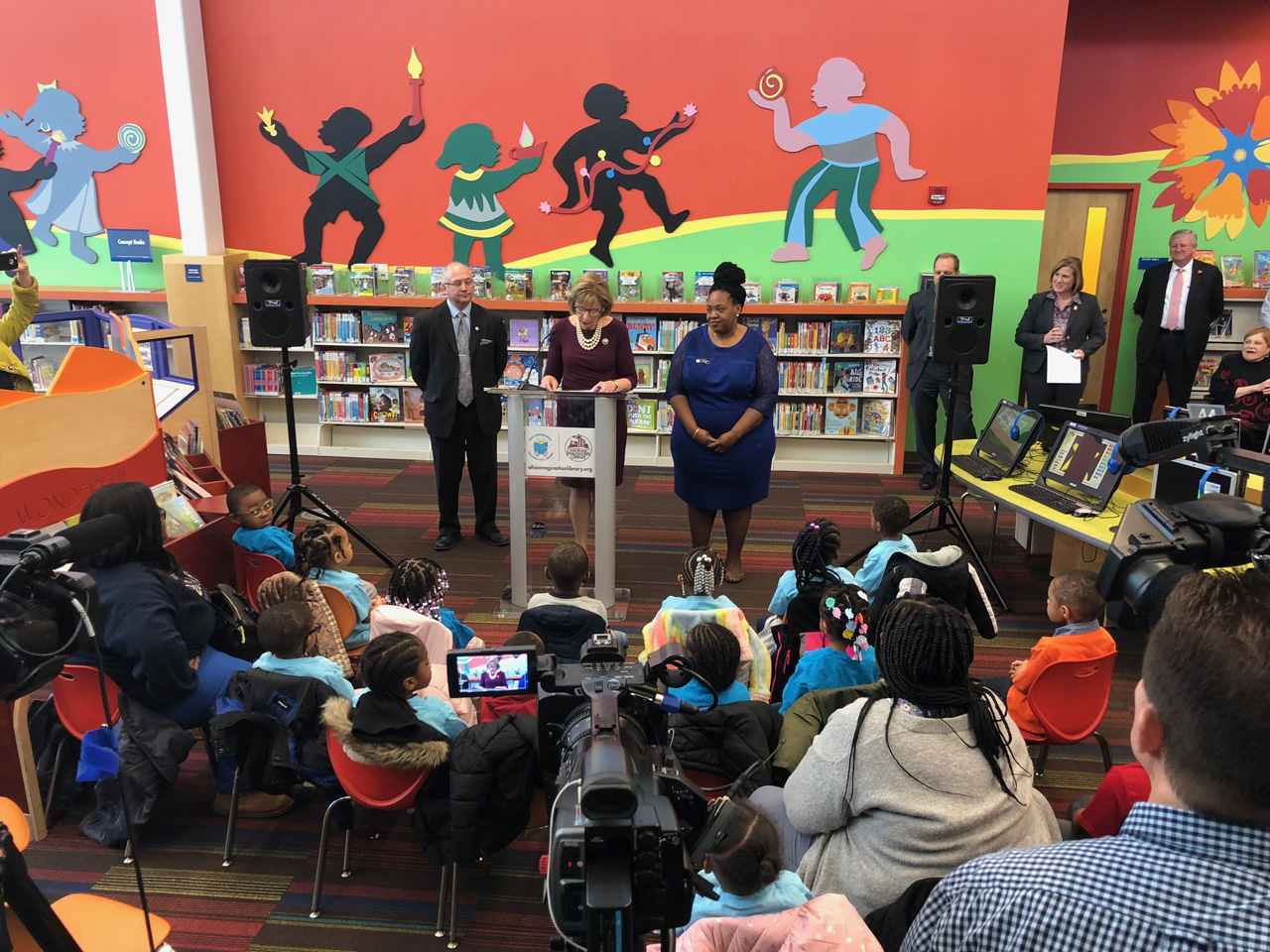 Rep. Smith joins Rep. Juanita Brent and Ohio First Lady Fran DeWine at the launch of the Ohio Governor's Imagination Library in Cuyahoga County