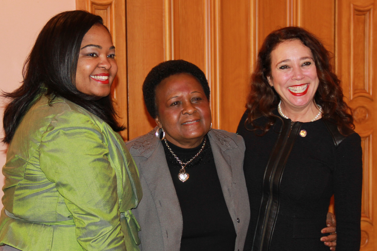 Rep. Stephanie Howse (left) with former Rep. Annie L. Key (middle) and Rep. Michele Lepore-Hagan (right)