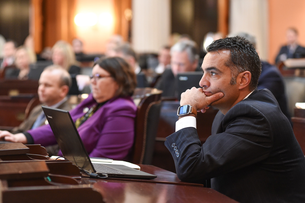 Rep. Vitale during session.