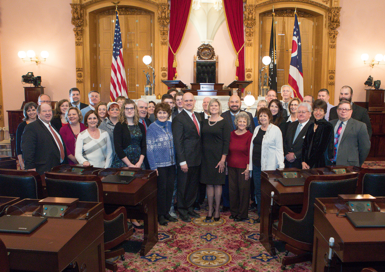 Rep. Wiggam with family, friends and staff on Opening Day