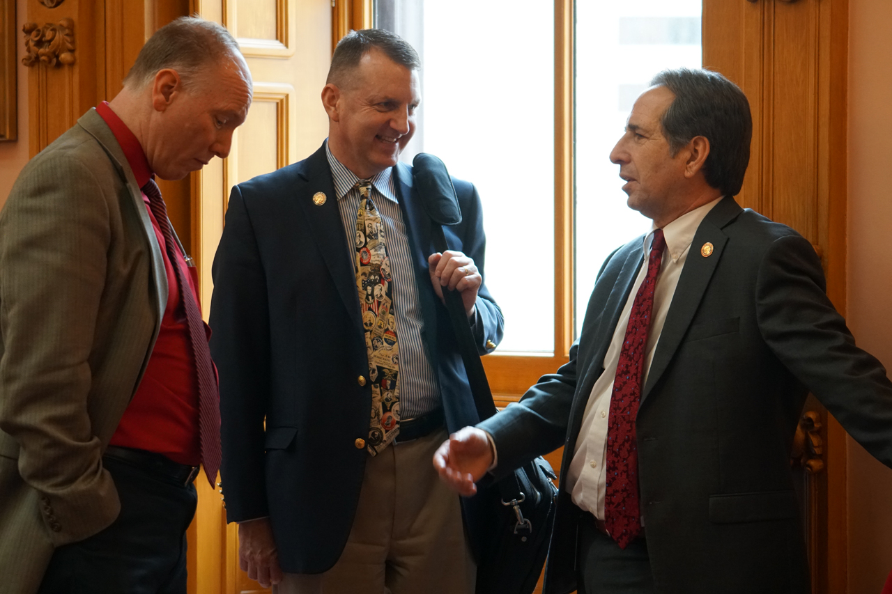 Rep. Miller with Reps. John Becker (R-Union Township) and Jack Cera (D-Bellaire) after House Session