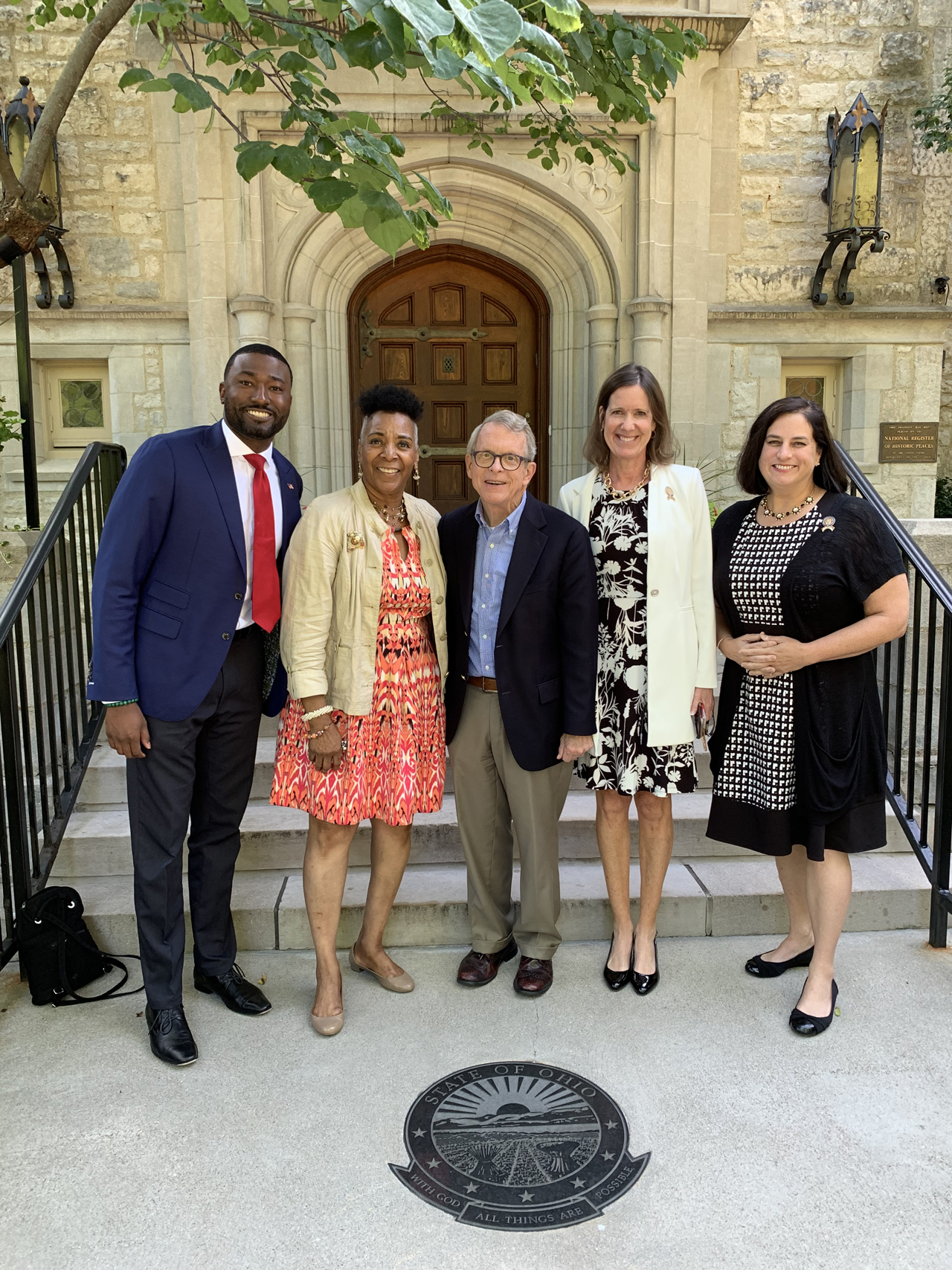 Rep. Ingram attends a bipartisan breakfast at the Governor's mansion alongside Rep. Terrence Upchurch (D-Cleveland), Gov. Mike DeWine, Rep. Tracy Richardson (R-Marysville) and Rep. Beth Liston (D-Dublin)