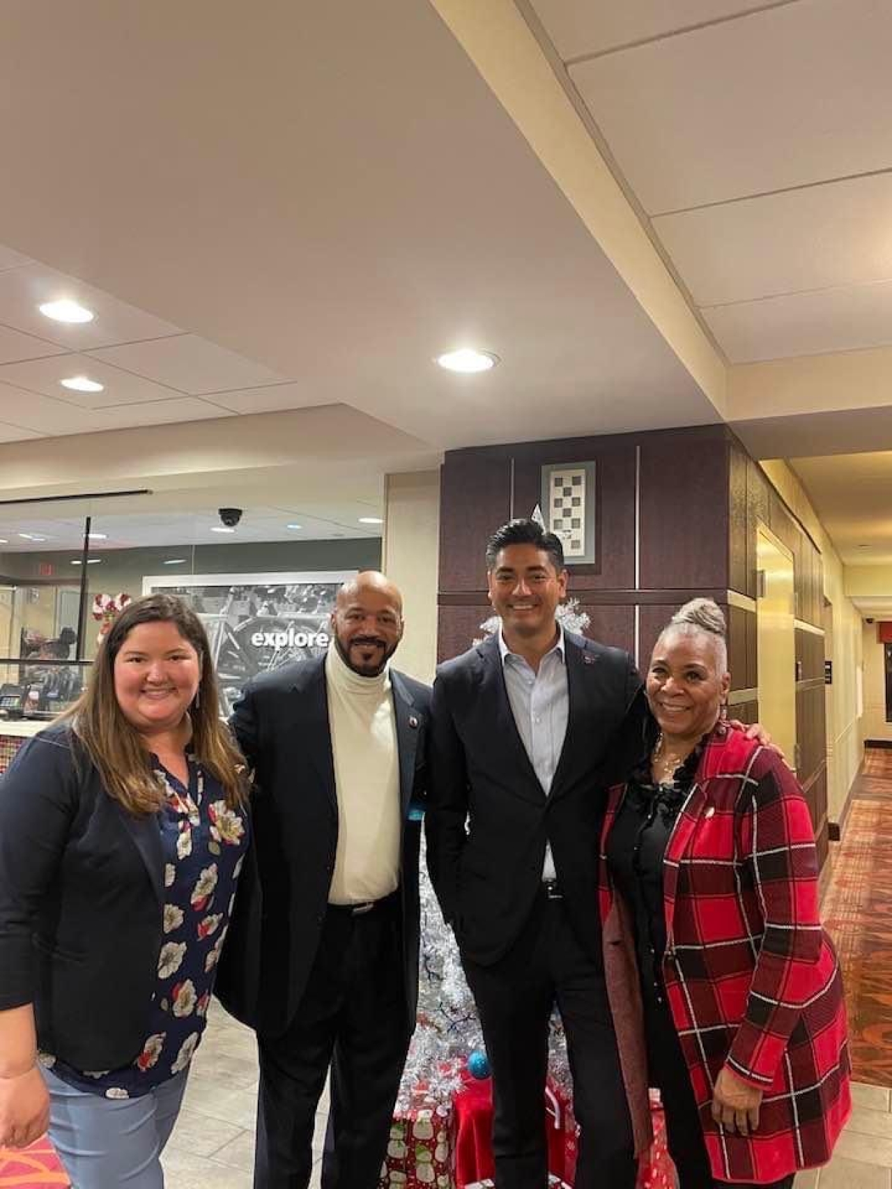 Reps Ingram, Miranda, and West with Mayor Aftab Pureval at Black Politico Event.