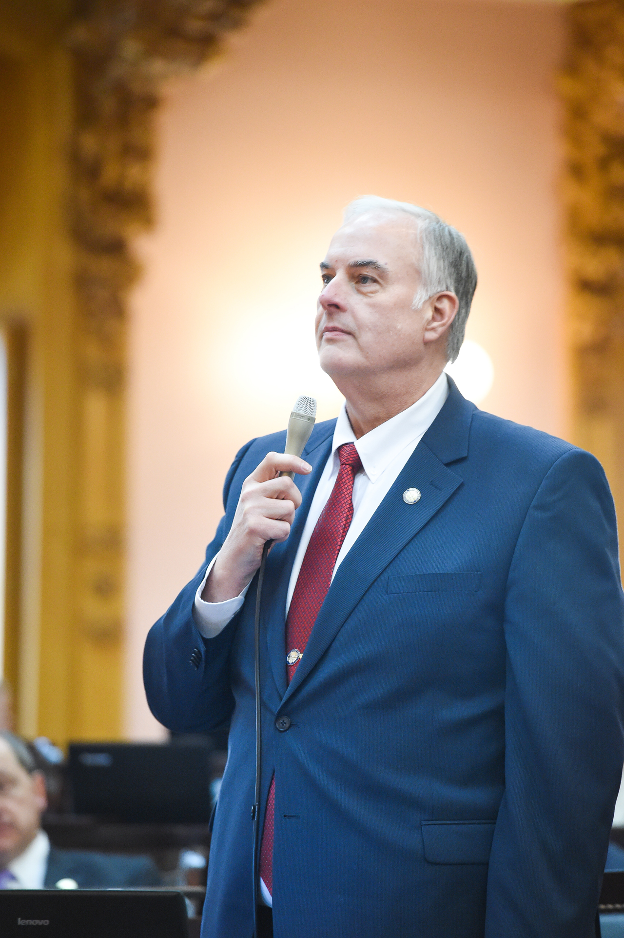 Rep. Stein speaks during House Session March 21, 2018.