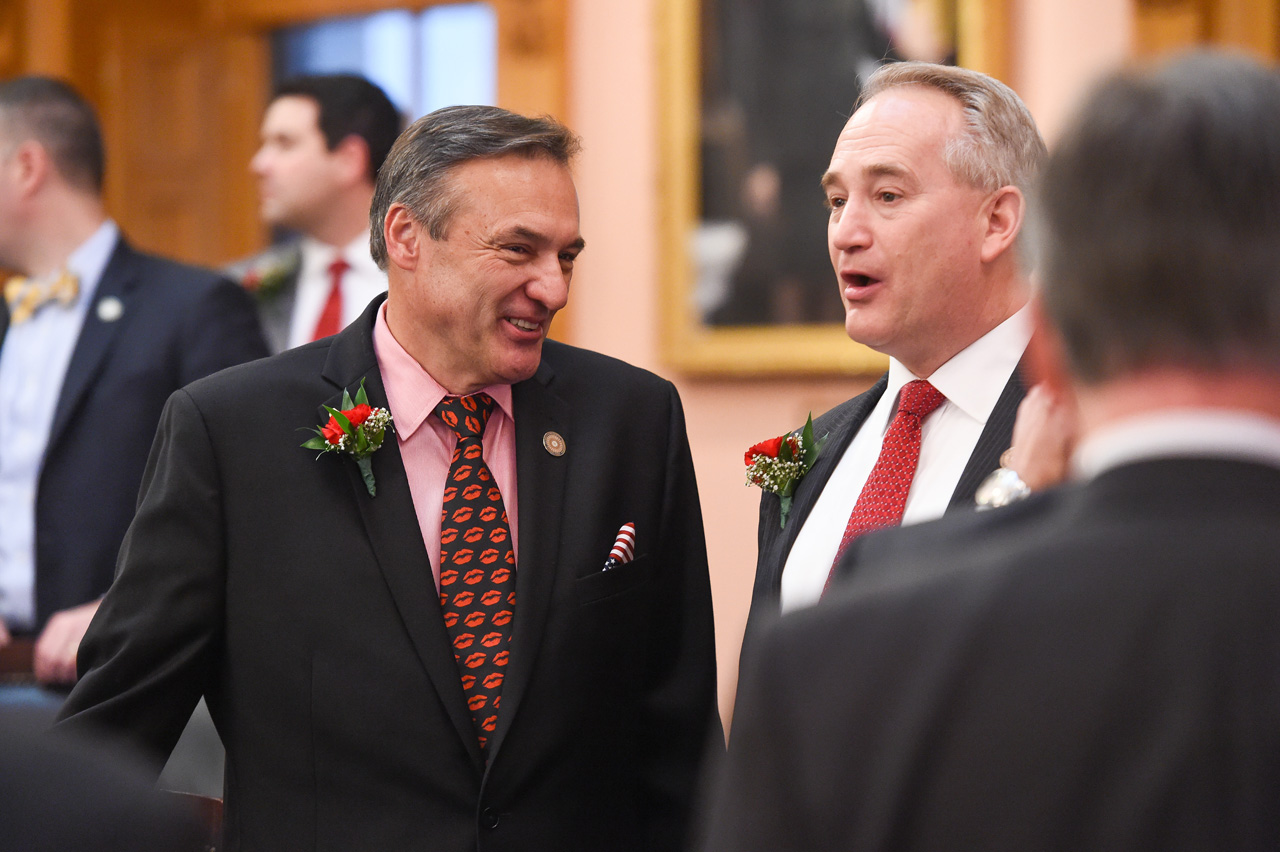 Rep. Lipps after being sworn in to the 132nd General Assembly.