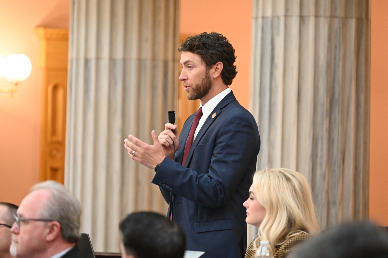 Rep. McClain speaks on the House floor during session