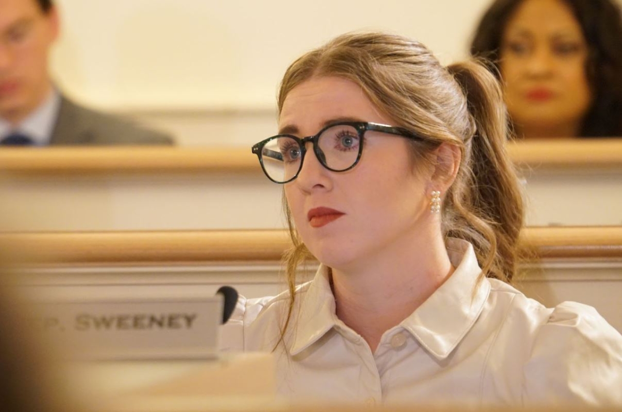 Representative Sweeney listens to witness testimony during a hearing of the House Constitutional Resolution Committee.