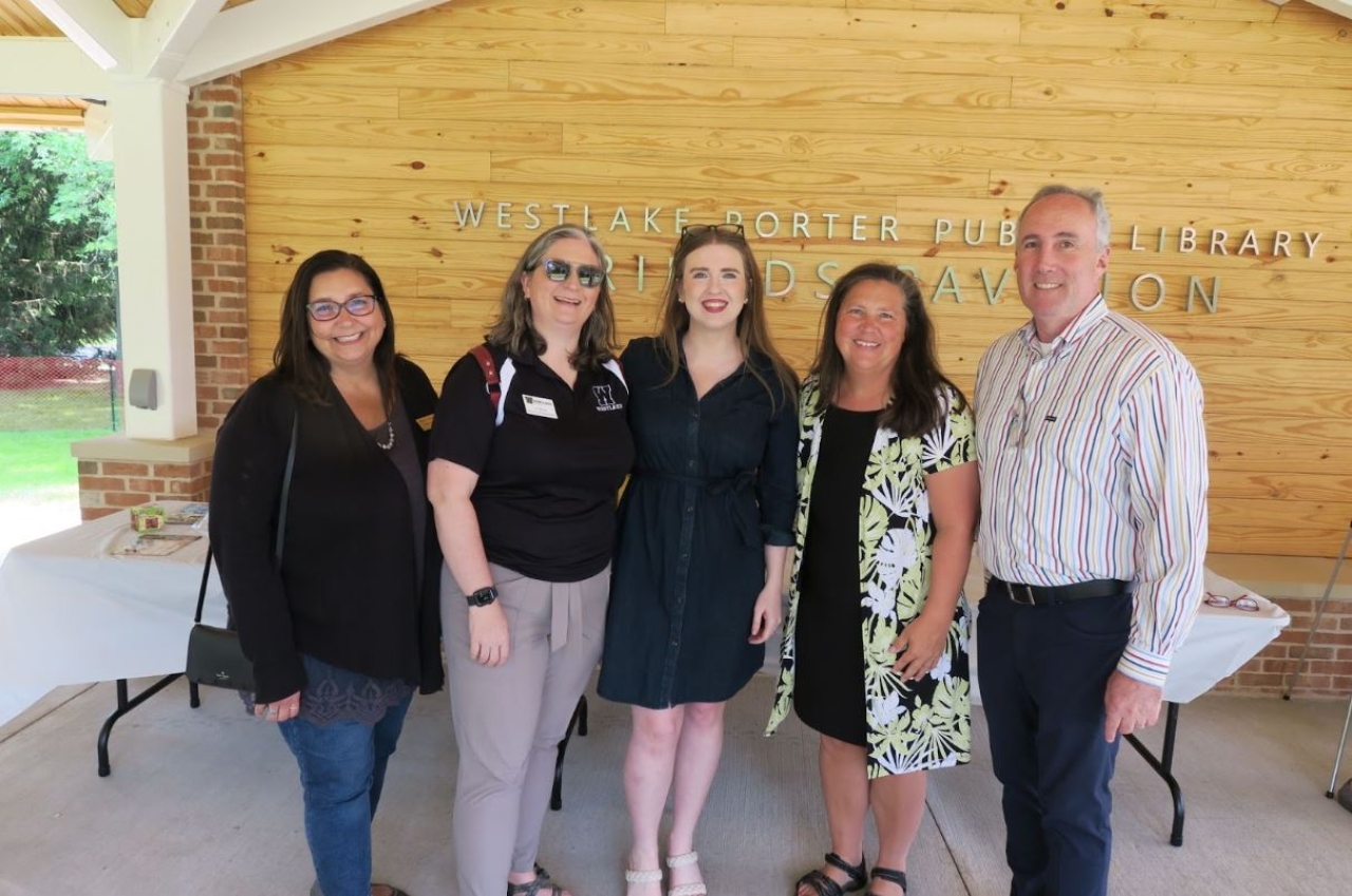 Rep Sweeney attends the Westlake Porter Public Library's Friends Pavillion Grand Opening.