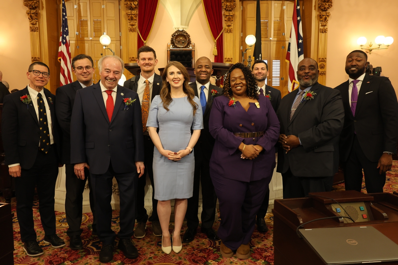 Rep. Sweeney joins other members of the Cuyahoga County House delegation for the first day of the 136th General Assembly