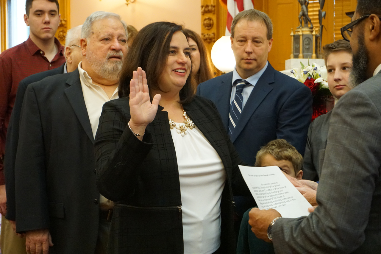 State Representative Beth Liston is sworn in to the 133rd General Assembly alongside her friends and family