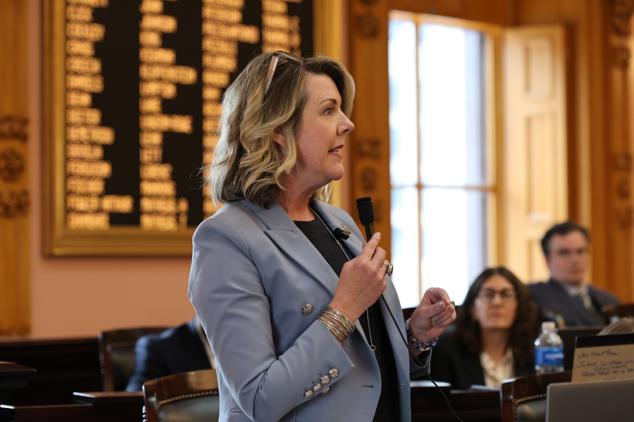 Rep. Russo speaking on the House floor during session