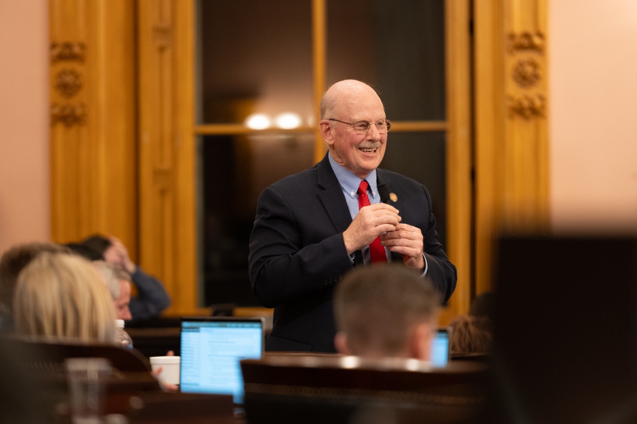 Rep. Roemer speaks on the House floor during session