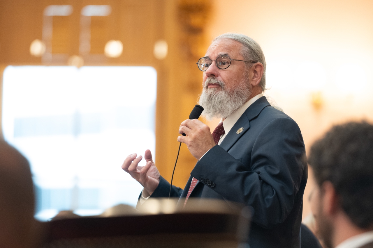 Rep. Callender speaks on the House floor during session