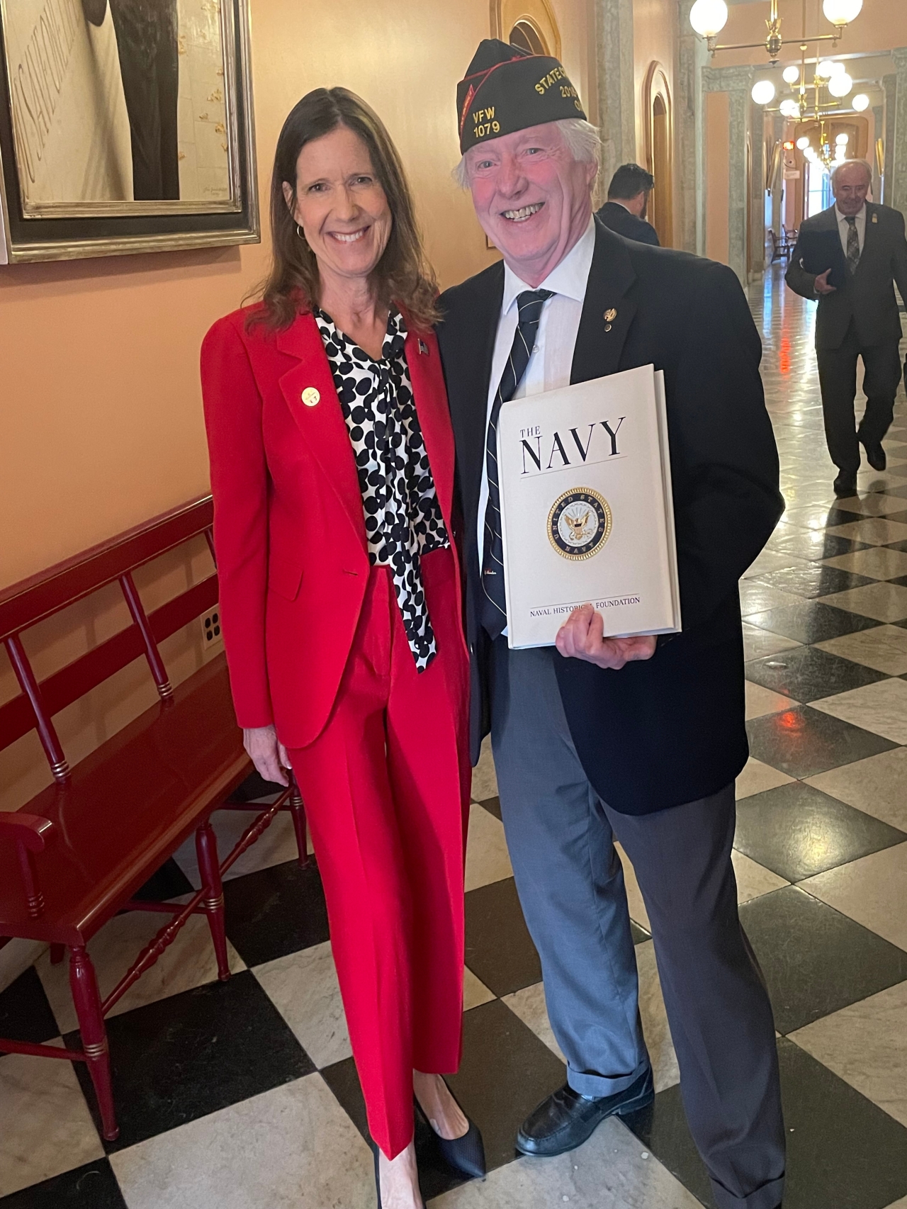 Representative Richardson joined David Root, past State Commander of the Department of Ohio Veterans of Foreign Wars, after he provided testimony in support of her legislation, H.B. 254.