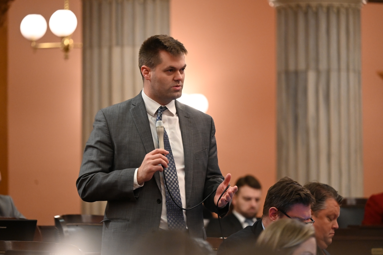 Rep. Hillyer speaks during House session.