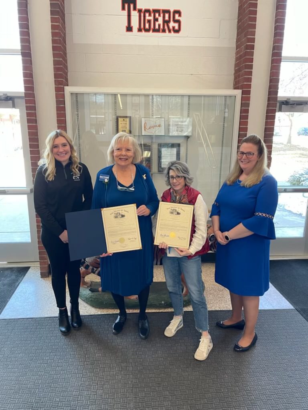 It was my privilege and honor to recognize Lisa Salyers and Monica Asher for their monumental impact on Chagrin Falls School District.    Lisa, a science teacher with exceptional commitment and pro