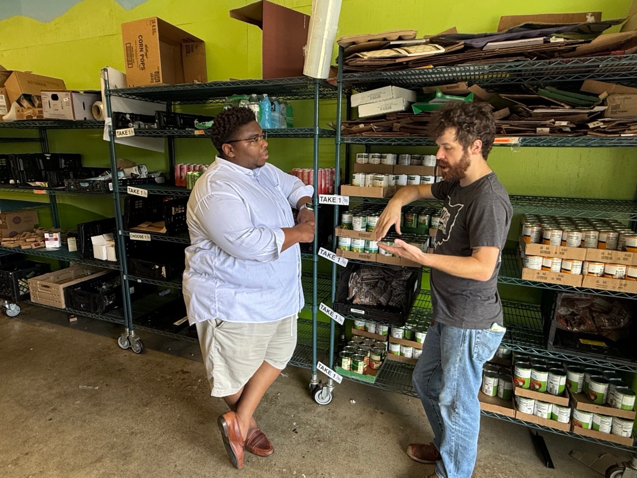 Rep. Jarrells stops by NSI Pantry to meet with dedicated team members.