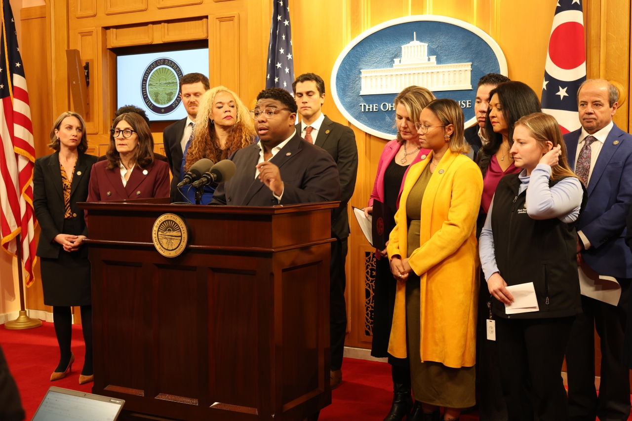 Rep. Jarrells condemns the actions of ICE at press conference hosted by the Democratic Caucus.