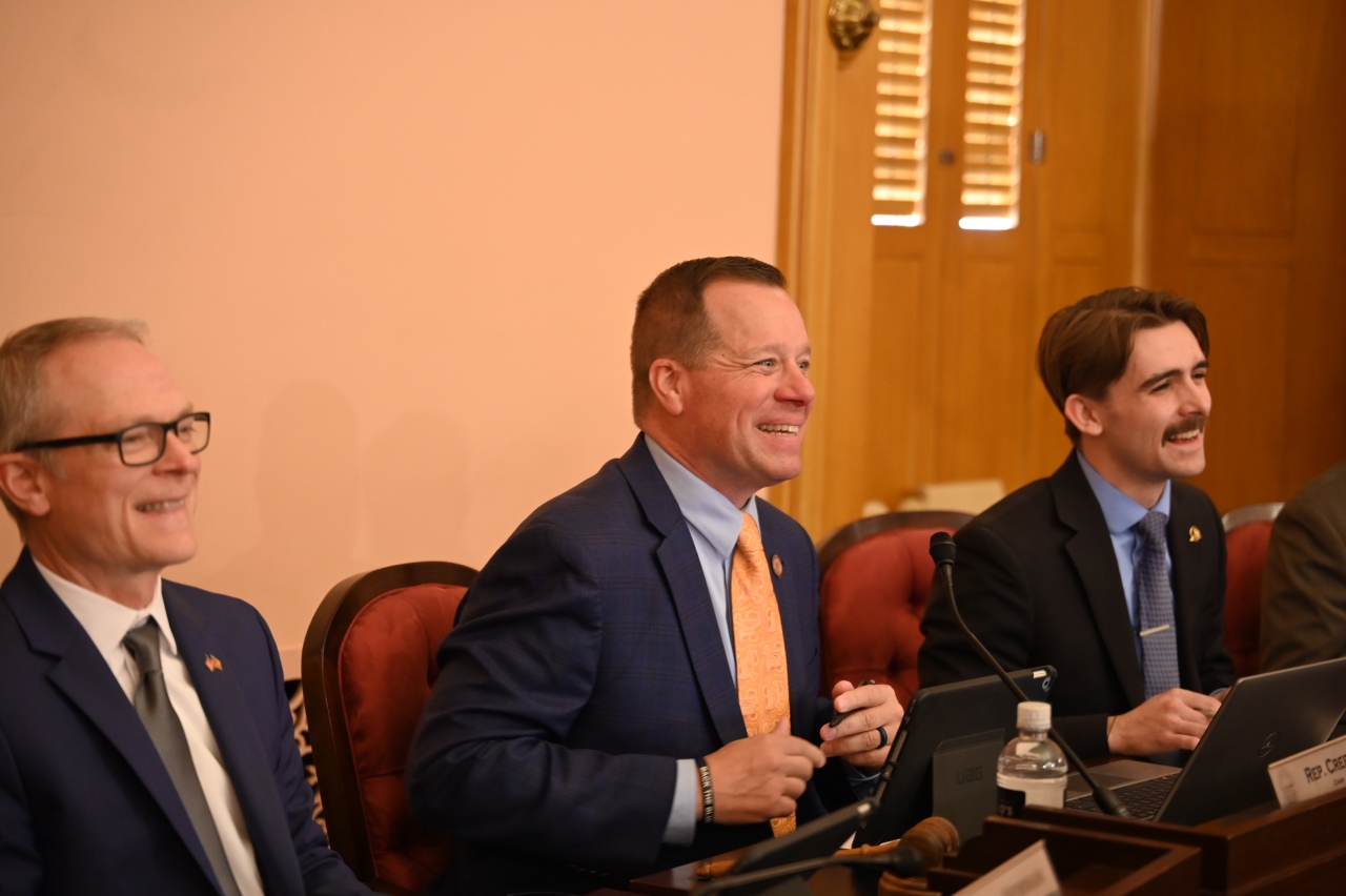 Rep. Creech listening to testimony for committee