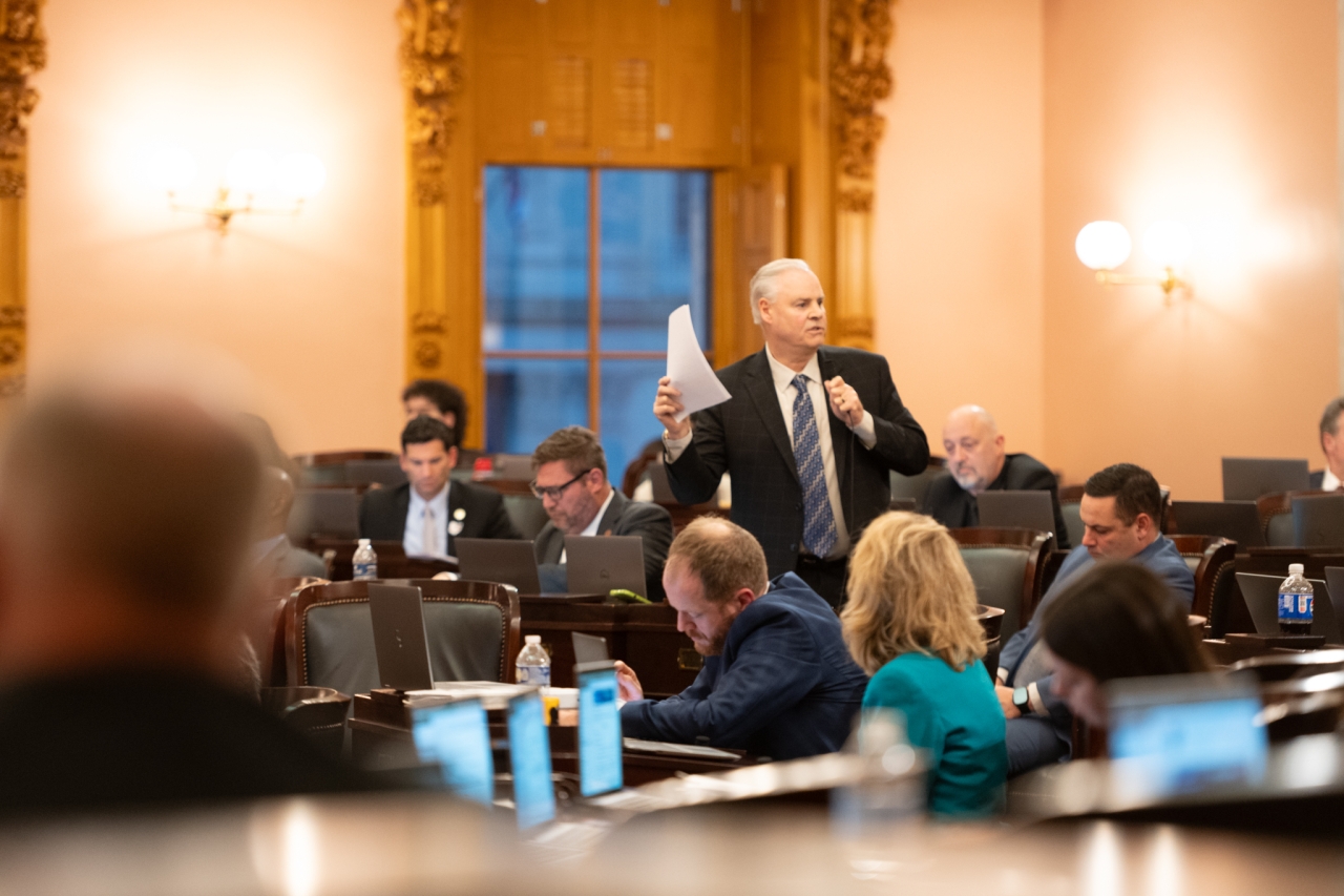 Rep. Johnson speaks on the House floor during session