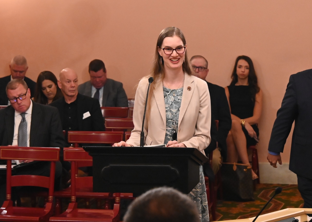 State Rep. Fowler Arthur provides testimony during House committee.