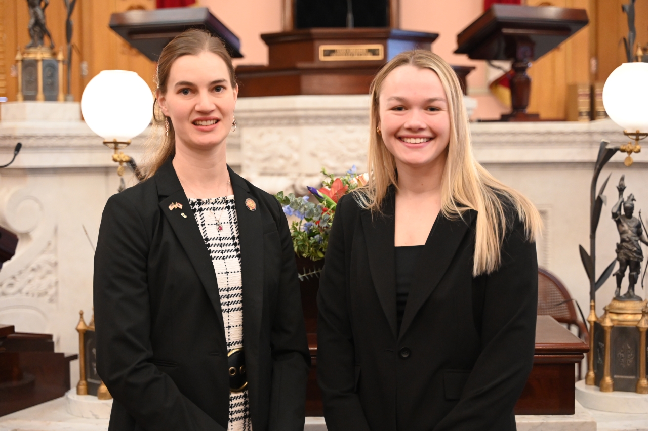 State Rep. Fowler Arthur and her Legislative Aide, Angela.