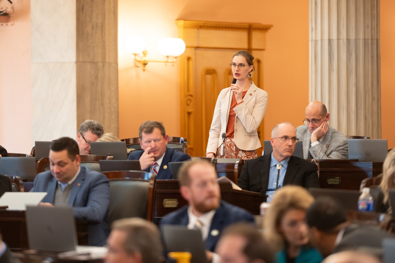 Rep. Fowler-Arthur speaks on the House floor during session