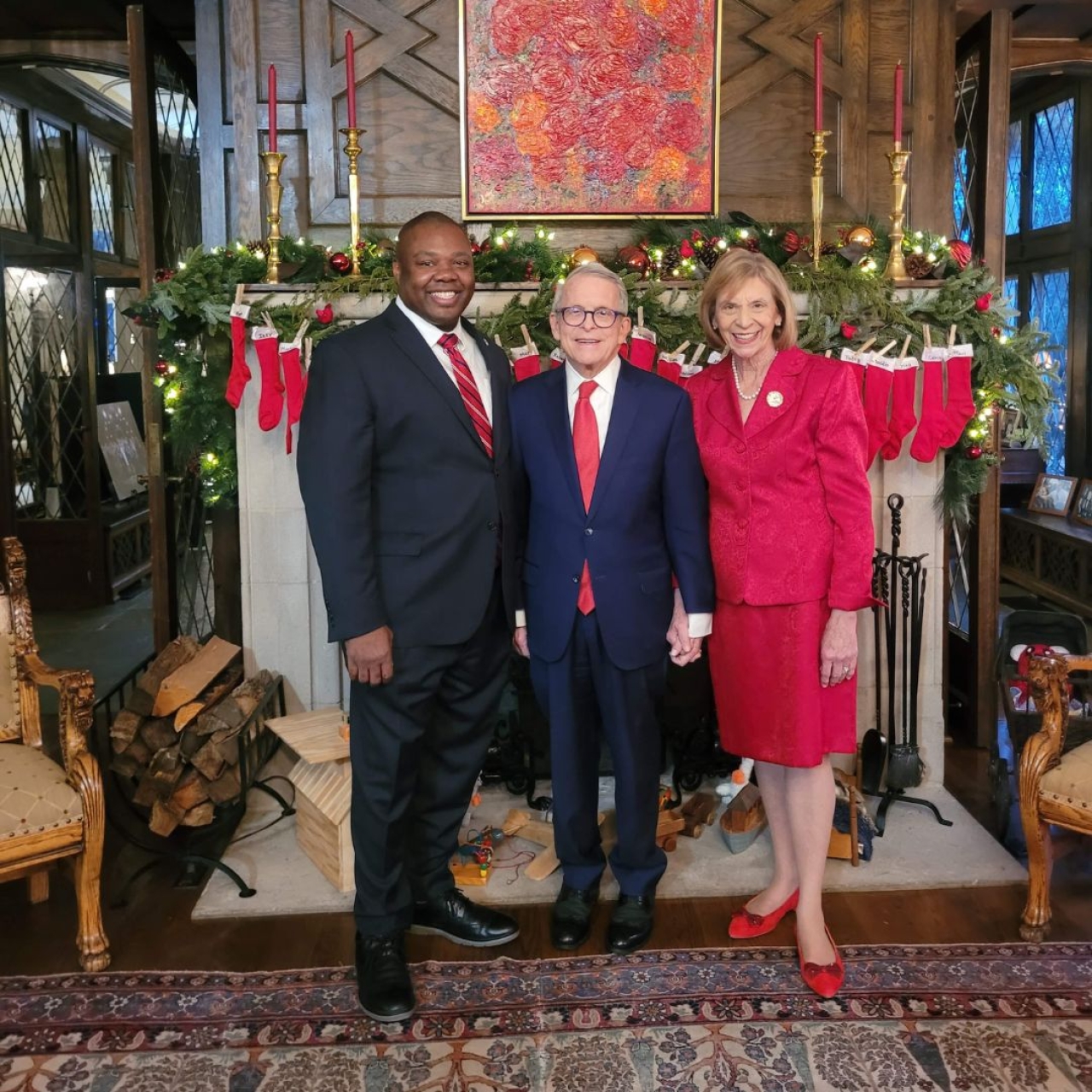 Rep. Rogers poses with Governor DeWine and First Lady