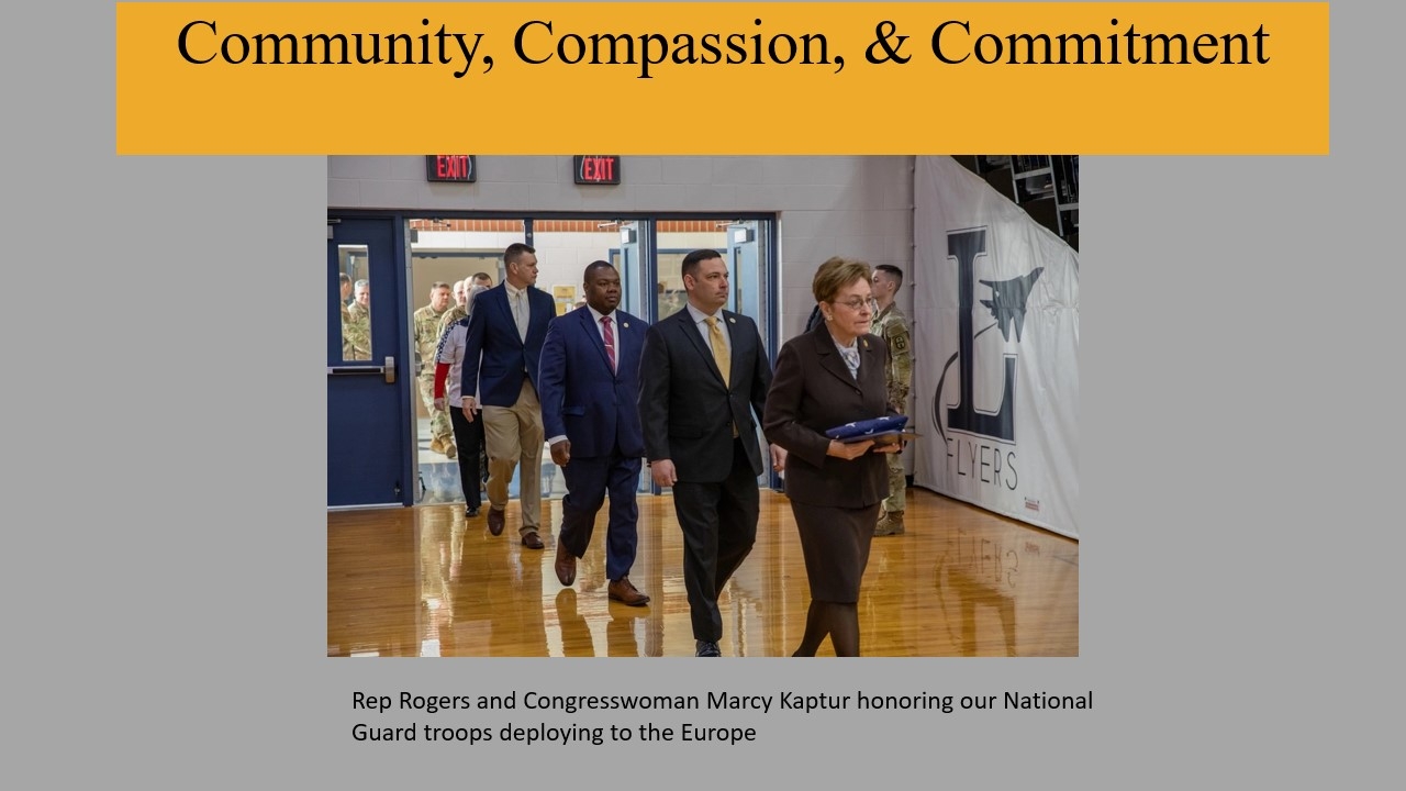 Rep. Rogers and Congresswoman Marcy Kaptur honoring National Guard troops deploying to Europe