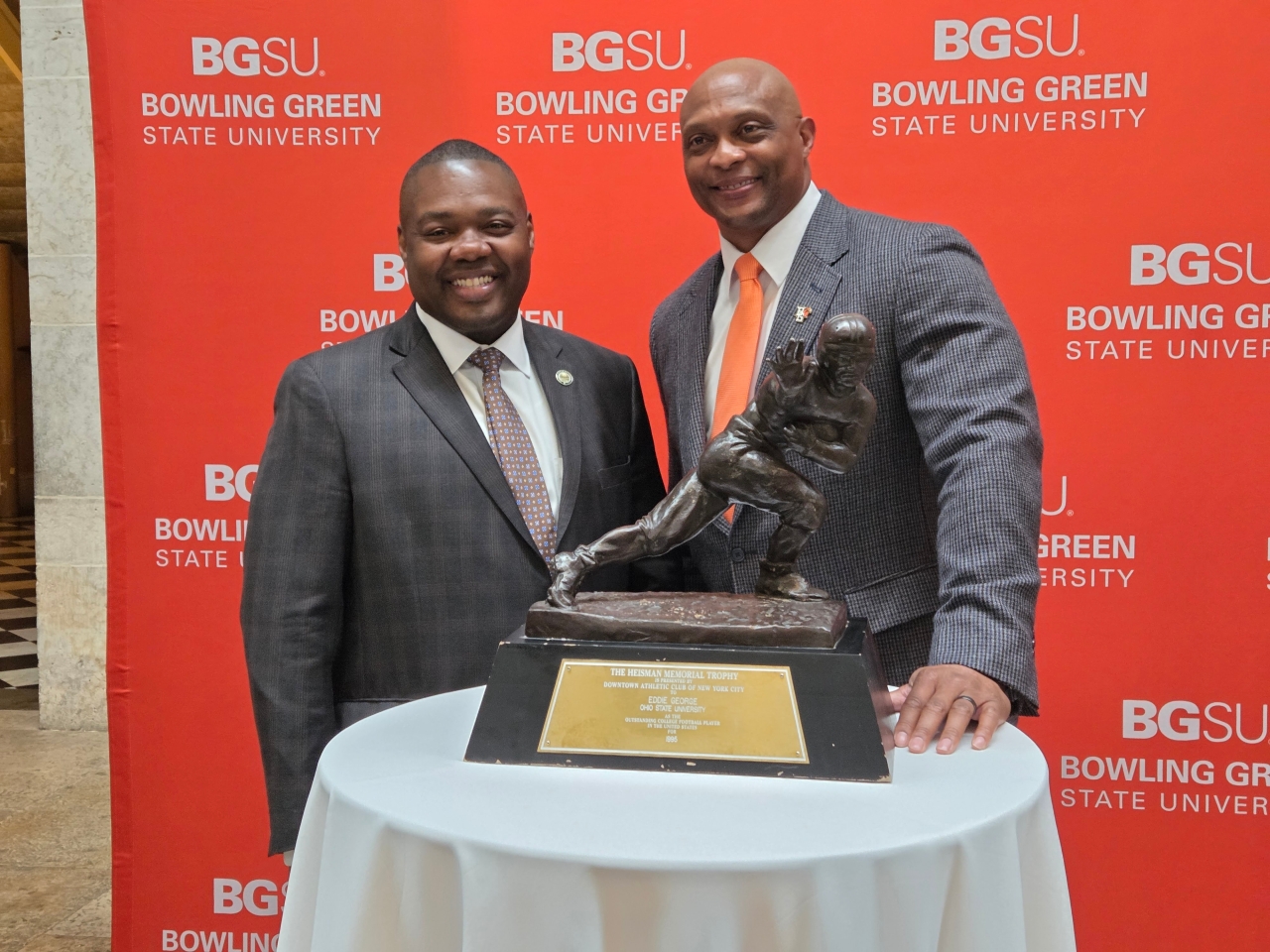 Rep. Rogers with BGSU head coach Eddie George