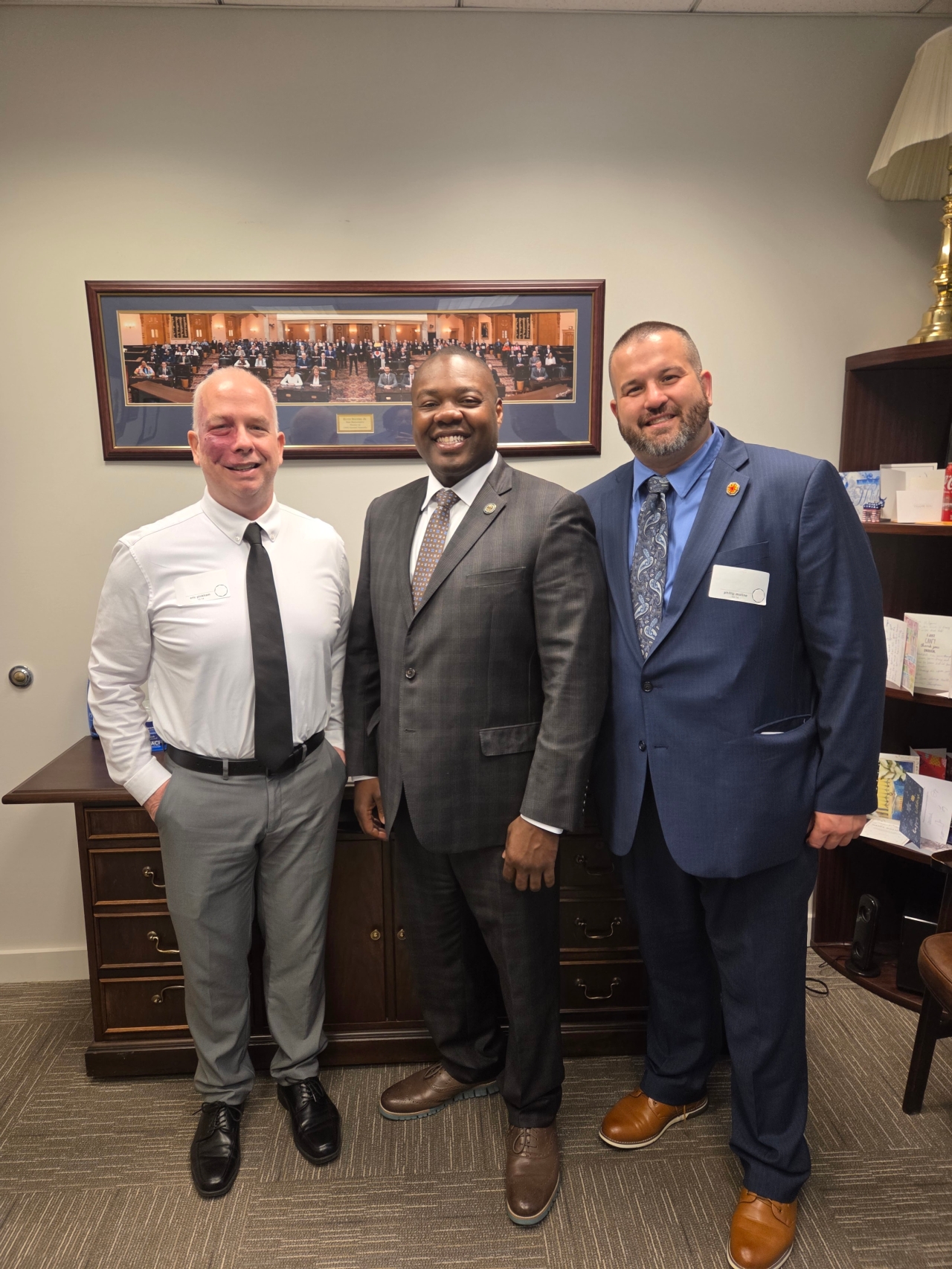 Rep. Rogers with Ohio Association of Fire Fighters members