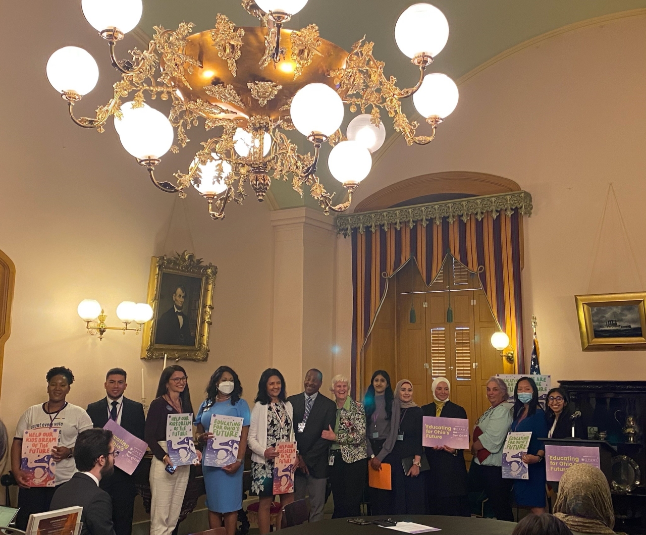 Rep. Somani attends a press conference to support the introduction of House Bill 171, adding Asian American studies into Social Studies curriculum.