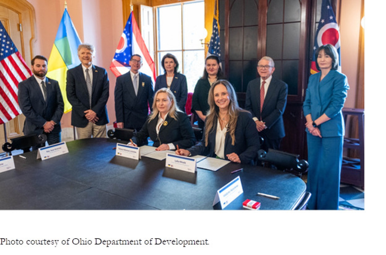 Rep. Brennan Joins Governor DeWine and Director Mihalik in Strengthening Ohio's Ties with Kharkiv Oblast. Photo courtesy of Ohio Department of Development