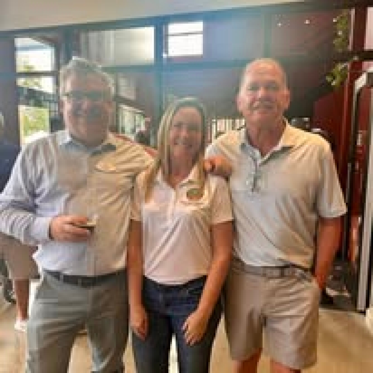 Rep Baker with two of Columbia Township's trustees