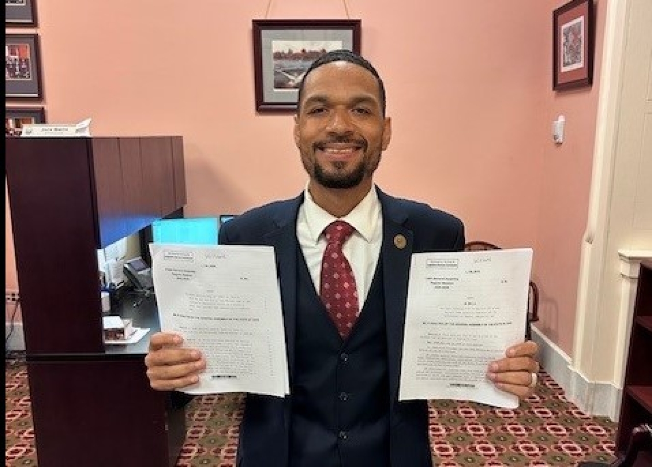 Rep. Williams commemorating the introduction of HB 281 and 282