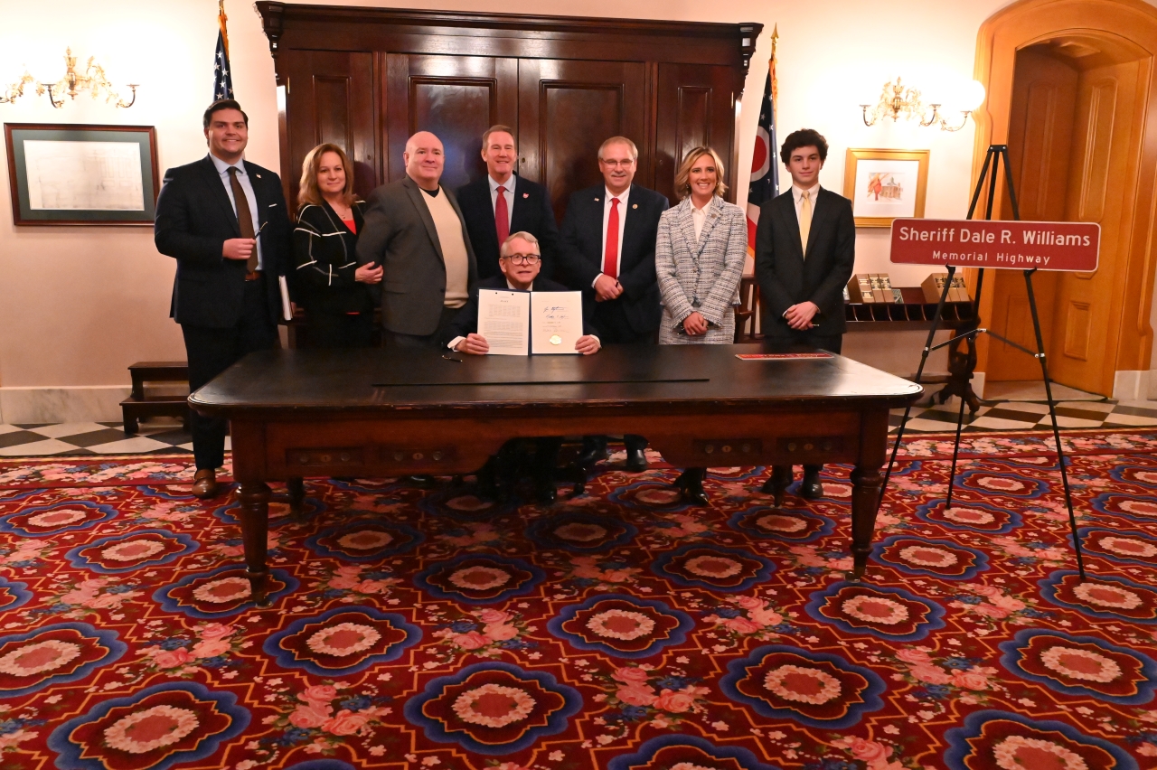 State Rep. Monica Robb Blasdel at the bill signing of the Sheriff Williams Memorial Highway.