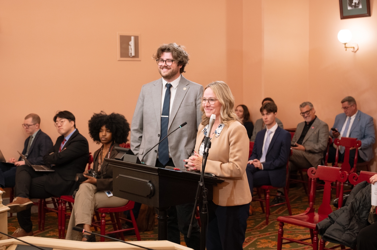 Rep. Fischer and Rep. Deeter give testimony in the House Ways and Means committee