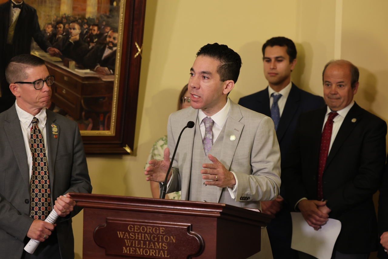 Rep. Hall speaks on HB 365, he and Rep. Brennan's bill aimed to provide Ohioans with a property tax credit