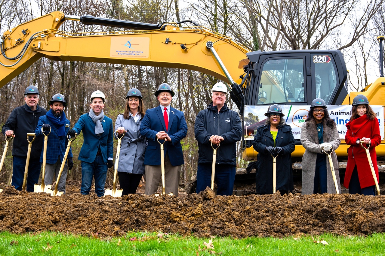 Rep. Hall participated in the groundbreaking for a new animal hospital at the Akron Zoo