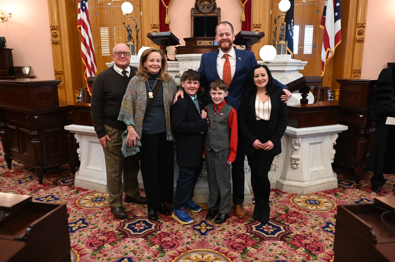 Rep. Kishman and his family on Opening Day