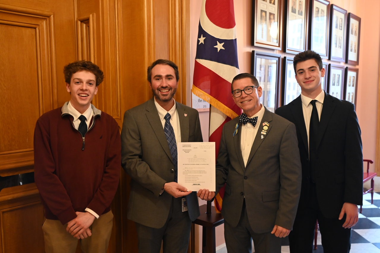 Representatives David Thomas and Sean Brennan introduce HB 158 named the Consumer Utility Billing Transparency Act alongside two friendly faces from Northeast Ohio