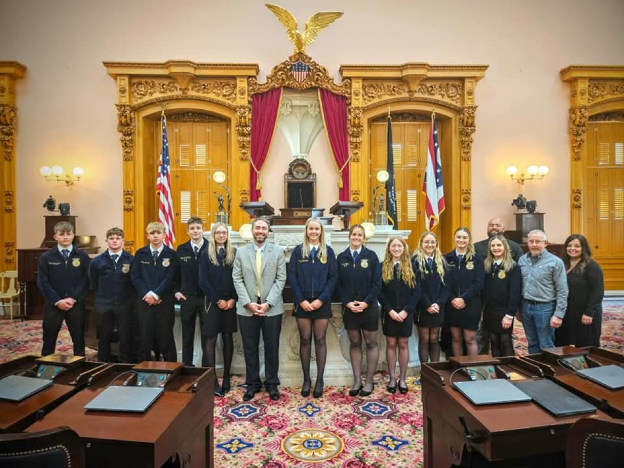 Pymatuning Valley High School's FFA Class came and visited the Statehouse
