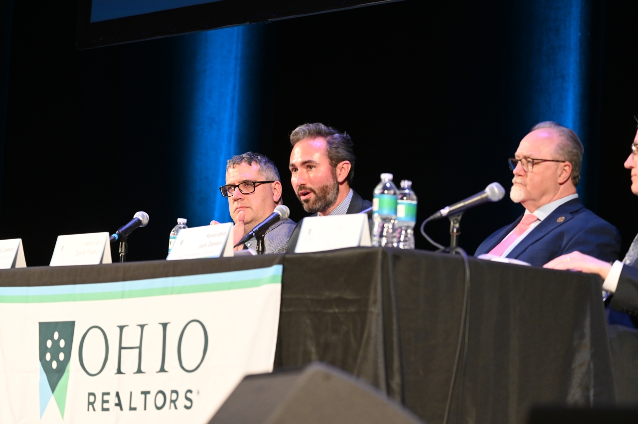 Rep. Thomas speaking at an Ohio Realtors panel