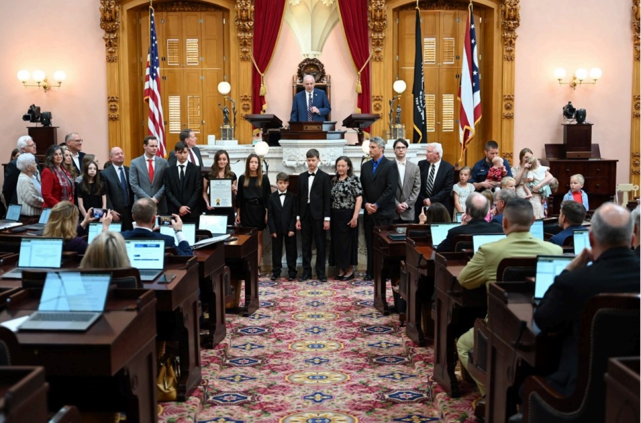 Rep. Dean and Family being honored on the House Floor