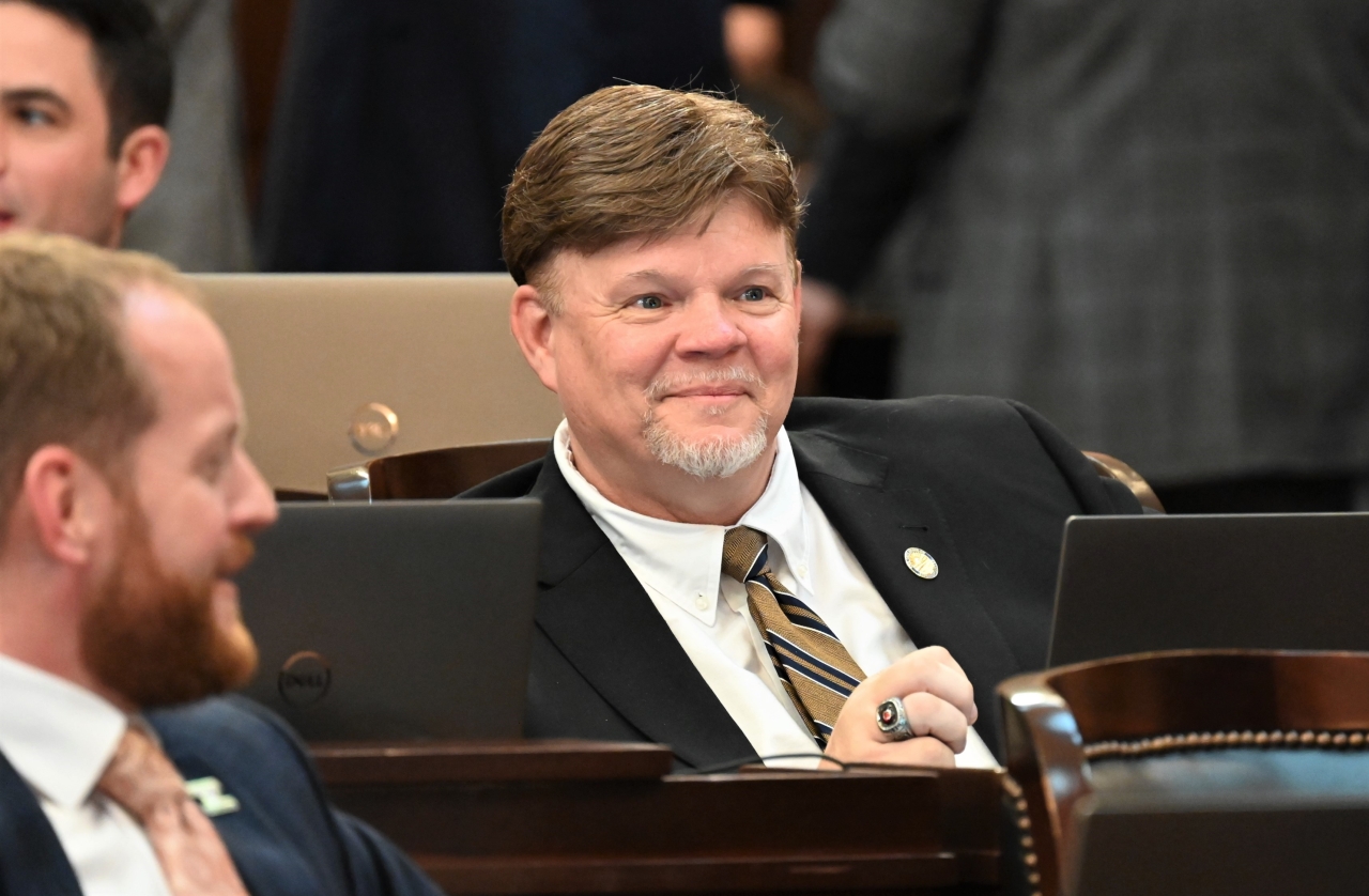 Rep. Ritter on House floor during session.