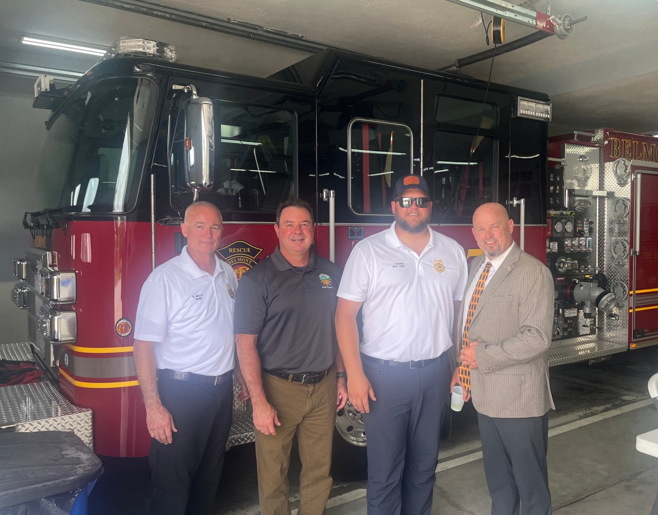 Rep. Moore Attending the groundbreaking with Sen. Chavez for the New Belmont County Volunteer Fire Department.