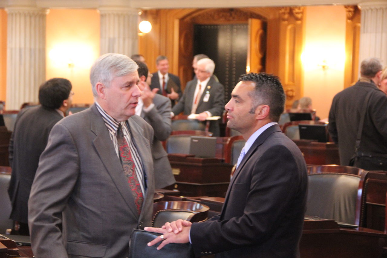 Rep. Brinkman and Rep. Vitale after session