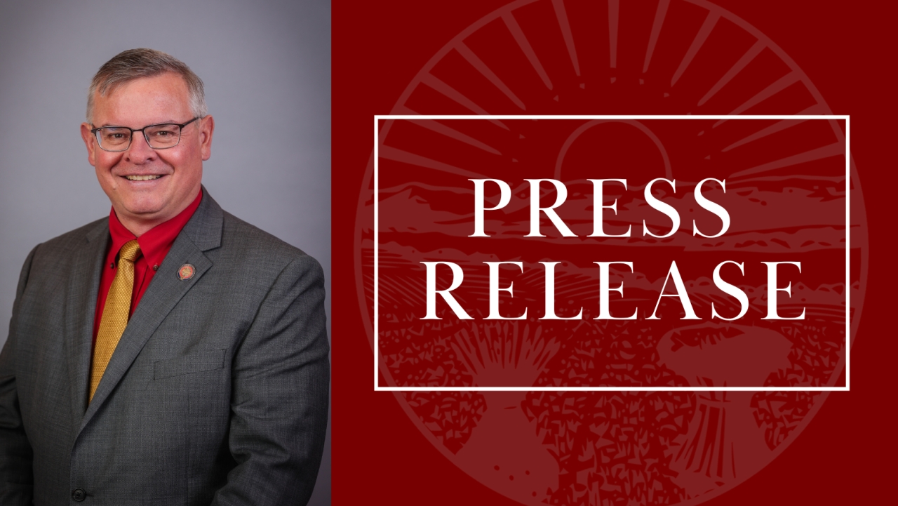 Image that says Press Release and includes a picture of Rep. Claggett