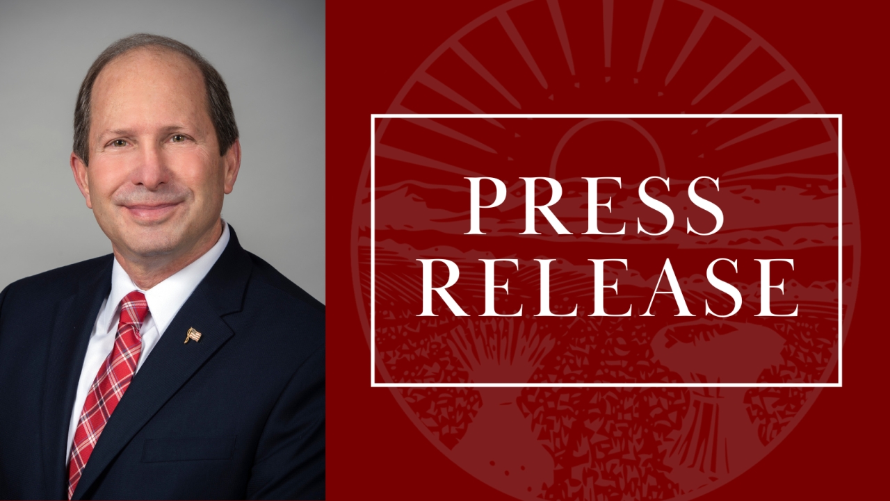 Image that says Press Release and includes a picture of Rep. Klopfenstein